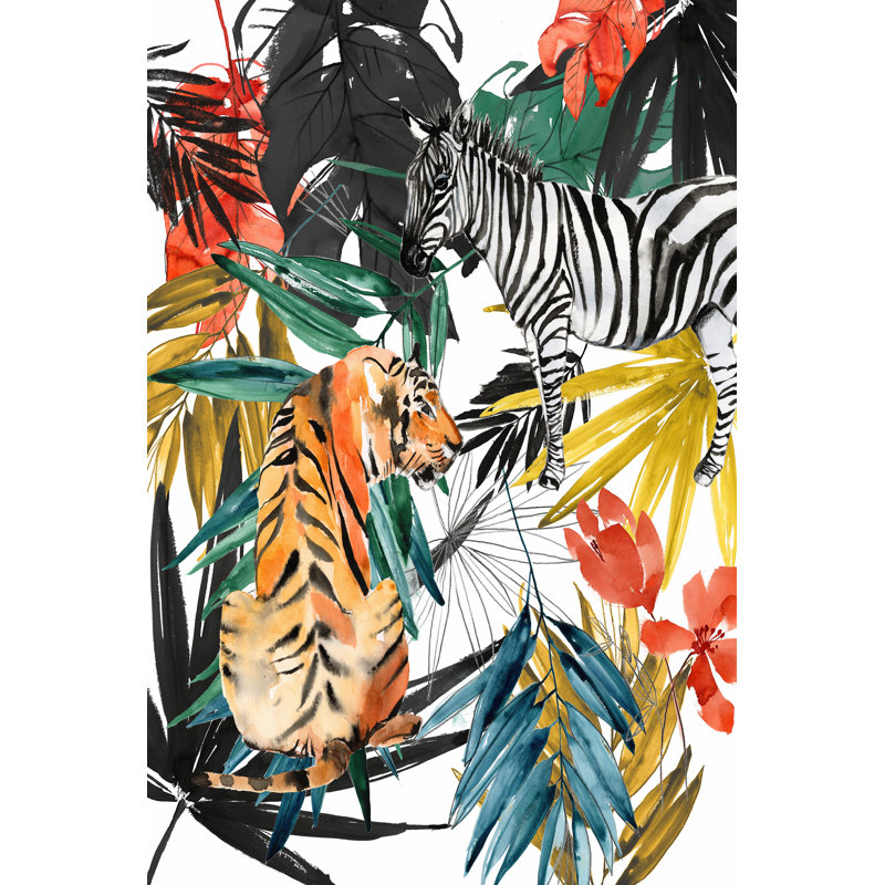 Jungle Life II by Jennifer Goldberger - Painting, 122cm H x 81cm W, Wrapped Canvas