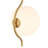 Laperle Curved Line Globe Pendant with White Jade Glass