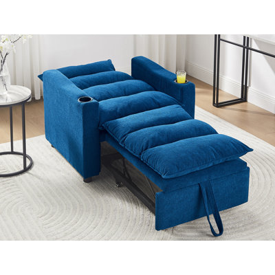 Fauteuil convertible en velours
