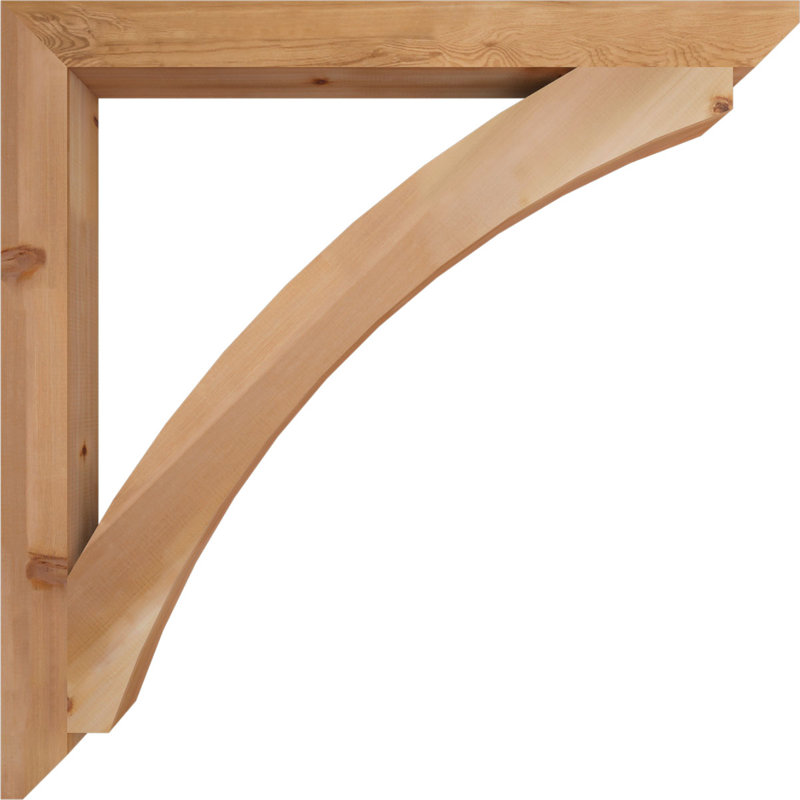 Support en bois / corbeau, Cèdre rouge, H 48 po x l 3,5 po x P 48 po