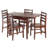 4 - Person Extendable Solid Wood Top Four Leg Base Dining Set