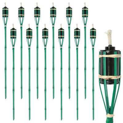 Bamboo Garden Pathway Fire Tiki Torches