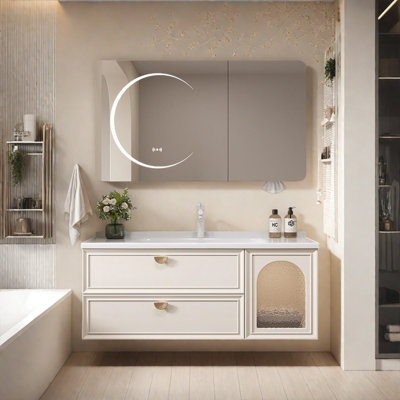 Armoire de salle de bain légère et luxueuse de style français