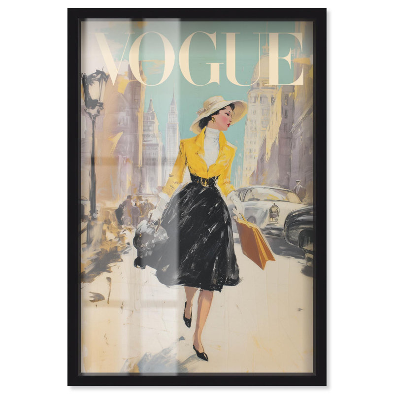 «New York», housse Shadowbox, impression Glam Art Prints par Art Remedy, H 16 po x l 11 po, Noir
