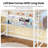 Full Size Loft Bed With Desk And Led Light, Metal Full Size Loft Bed With Power Outlet, Full Size Bed Frame With Upper Bunk, Safety Guard And Ladder, Space Saver,-507437386
