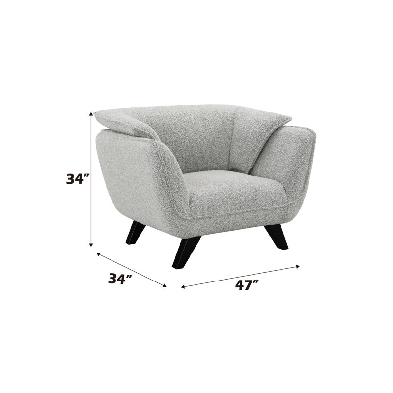 Chaise confortable - Revêtement et fabrication gris bouclés offrant une expérience d'assise exceptionnelle, Gris clair
