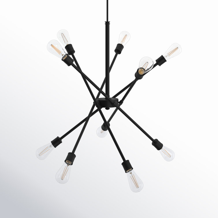 Signorelli 10 - Light Dimmable Modern Linear Chandelier - Black