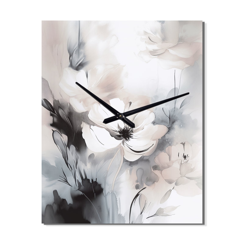 Fleurs délicates V - Horloges murales florales, Moyen