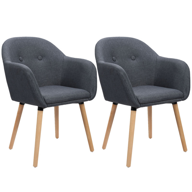 Betts Upholstered Dining Chair, Dark Grey