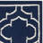 Rodgers Hand Woven Flat Weave Banana Silk/Wool/Cotton Geometric Rug in Ivory/Navy-1606693757