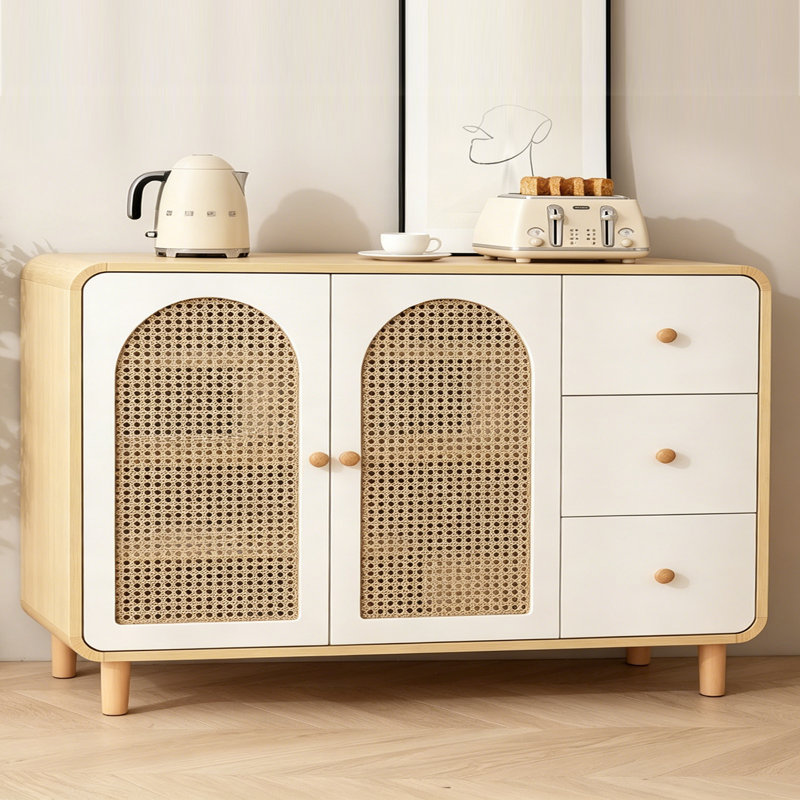 Armoire de rangement minimaliste de style crème