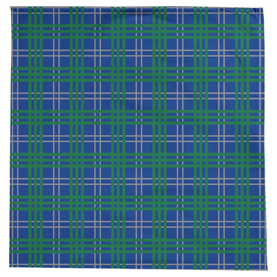 Plaid Cotton Blend Square Tablecloth