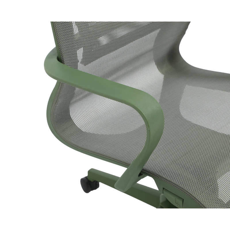 Ergonomic Swivel Mesh Office Chairs With Wheels, Adjustable Backrest, Seat Height, And Tilt Function, Green