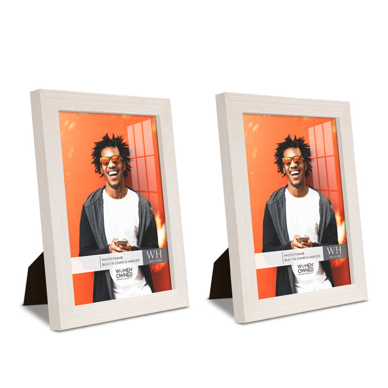 White Wood Picture Frame - Set of 2