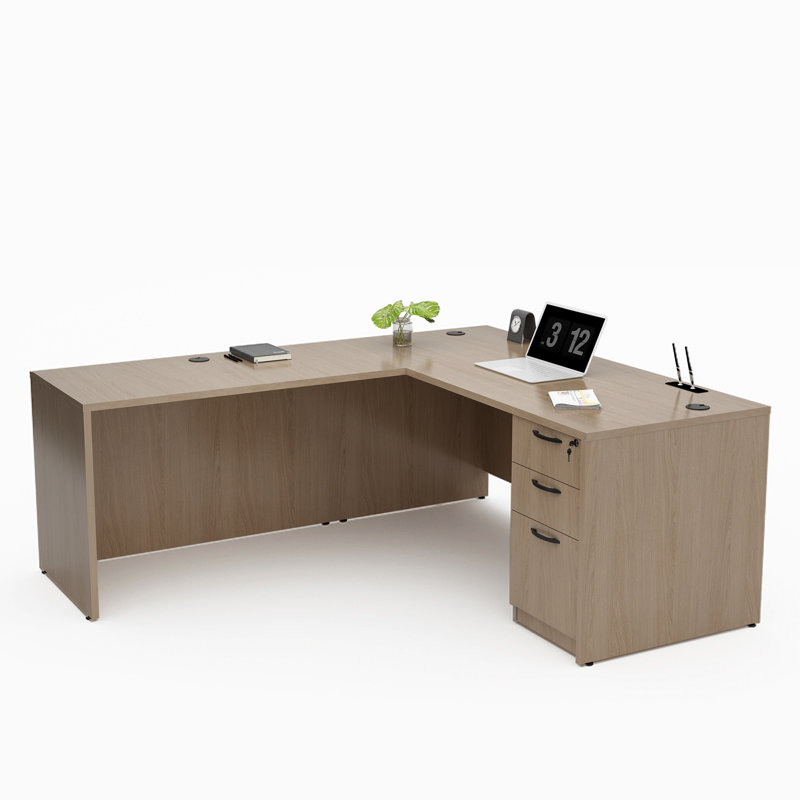 L-Shaped Executive Desk, Lime