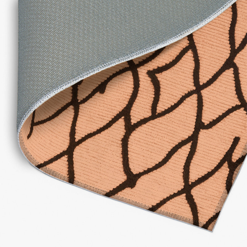 Trellis Orange Indoor and Outdoor Area Rug, Rectangle 2' x 3'