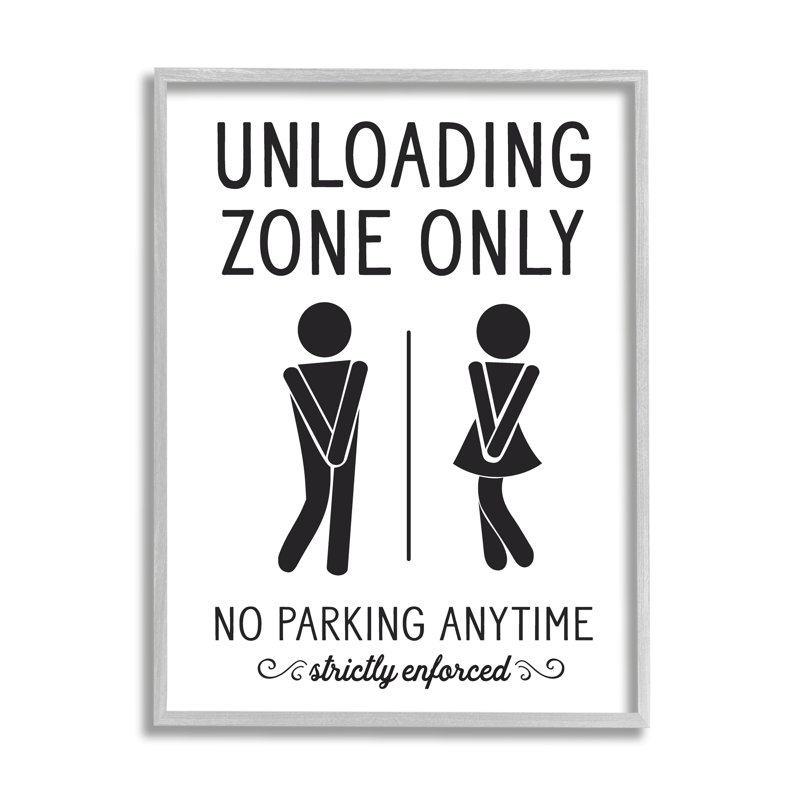«Unoading Zone Witty», salle de bain, L 16 po x H 20 po, Estampe numérique Farmhouse