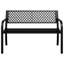 Banc de patio en acier noir 46,9 po Wildon Home®