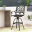 Tabouret pivotant en fonte d'aluminium