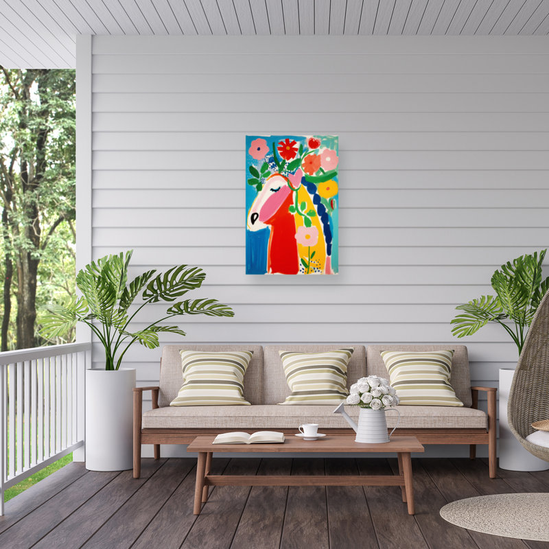 «The Flower Horse On Canvas» par Treechild, reproduction, H 47 po x l 30 po