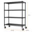 Étagère industrielle à 4 niveaux en métal robuste pour le rangement dans le garage, le garde-manger et l'entrepôt, durable et peu encombrante