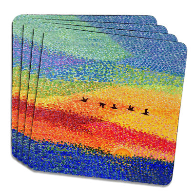 Ensemble de 4 sous-verres Pelican Sunset