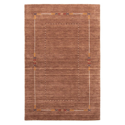 Tapis brun Kashkuli Gabbeh 4 pi 10 po x 7 pi 11 po