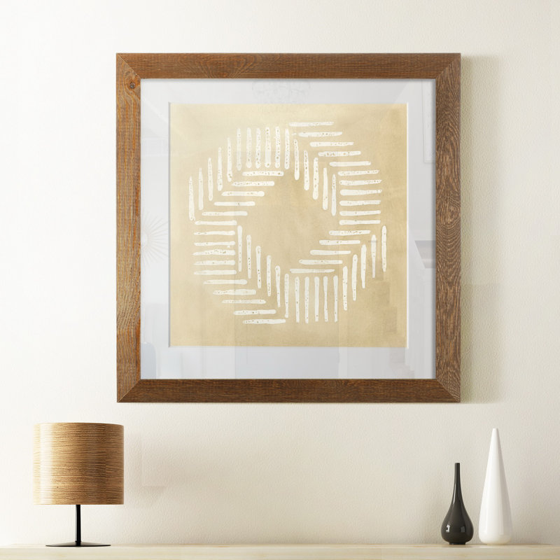 Sand Stitch I - Reproduction d'art graphique sur papier encadré, Érable encadré, H 35,5 po x l 35,5 po x P 1,5 po