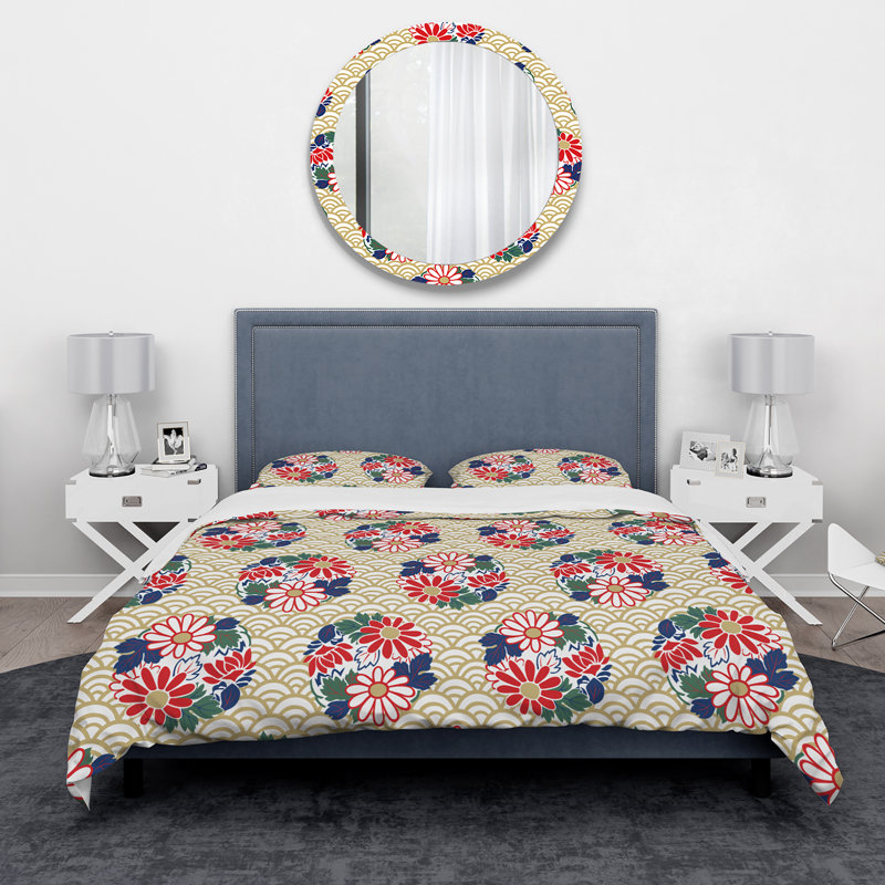 Ensemble de housse de couette oriental, Housse de couette très grand + 2 taies décoratives