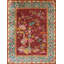 Rectangle chinois - tapis noué des années 1920 en laine antique Art Deco