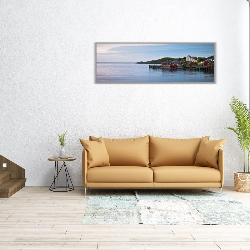 Fjor norvégien, Lofoten, Norvège 2 - reproduction d'art sur toile, H 8 po x l 24 po