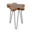 Table d'appoint en teck brun 23,5 po x 19,5 po x 23,5 po