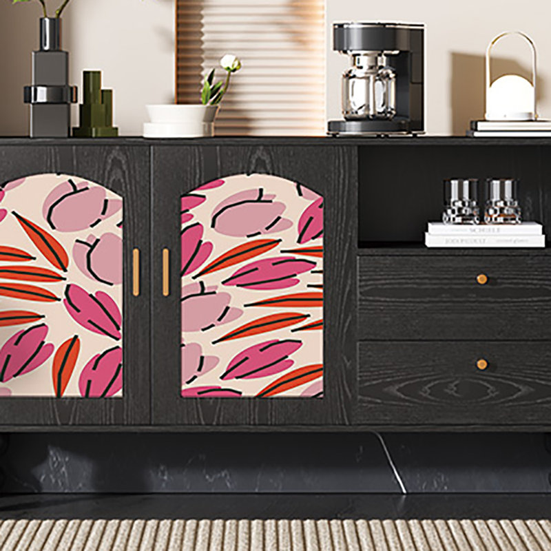 Buffet multifonctionnel 59,1 po, Noir