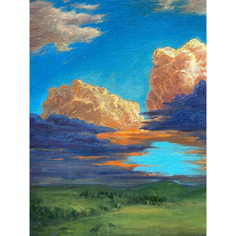 Cloudscape, peinture à l'huile sur toile | Par Somnath Harne
