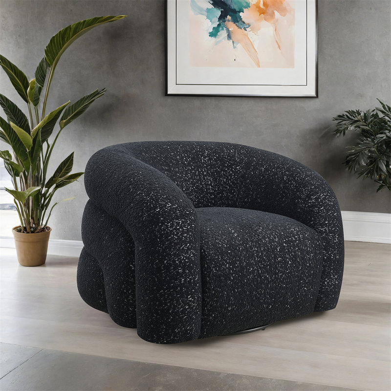 Chaise pivotante à 360 degrés, Noir