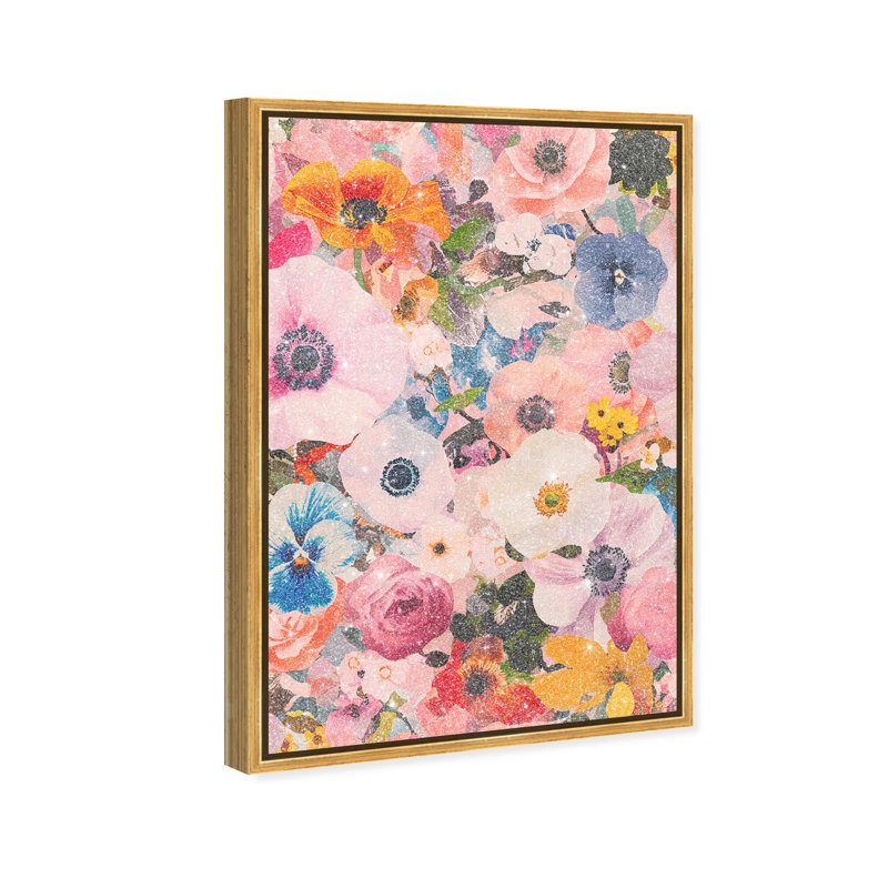 Oliver Gal Photobloom Two Floral and Botanical - Diamond Dust Framed Canvas Art, 36" H x 24" W, Gold