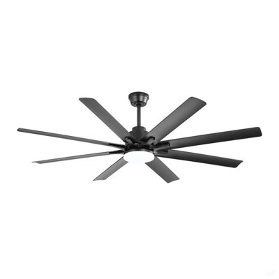 Ventilateur de plafond moderne de 66 pouces avec lumières et moteur à courant continu réversible silencieux à 6 vitesses pour l'intérieur