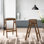 Stackable Wood Bar Stools Set with Footrest