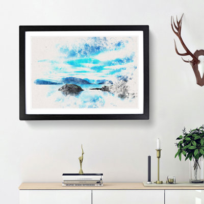 View Of Glencoe In Scotland Watercolour - Picture Frame Graphic Art