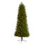 Slender Green Realistic Artificial Spruce Feather Christmas Tree with Clear/White Lights
