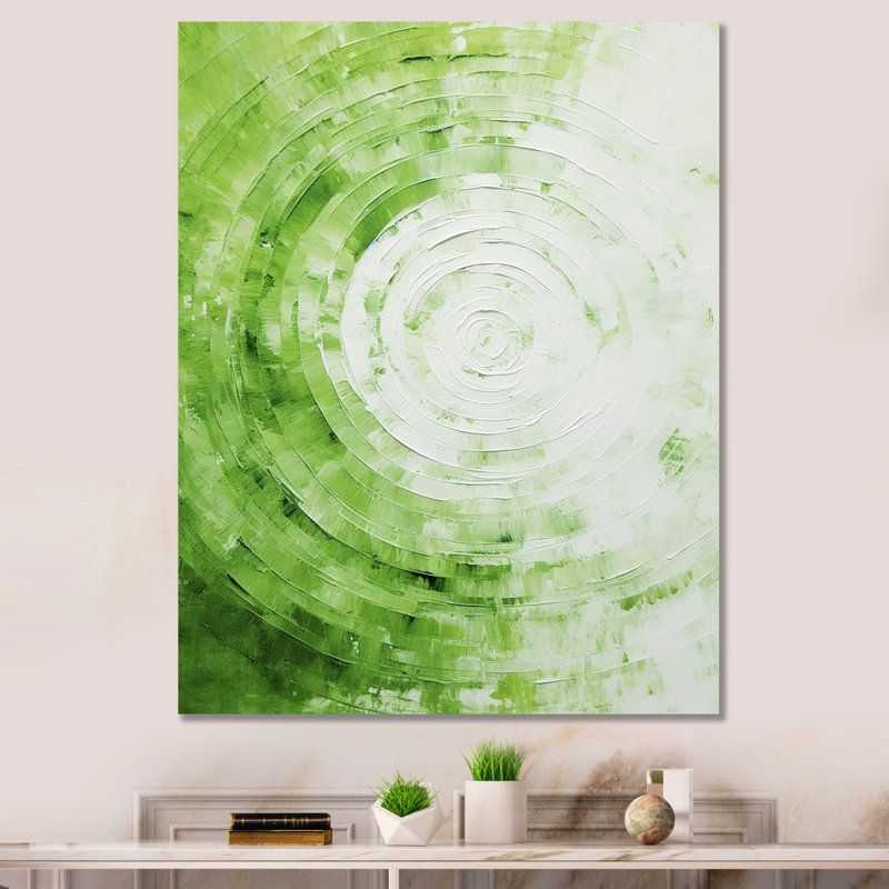 Green White Sage Spirals  - Abstract Shapes Wall Art Prints, Toile tendue, 20" H x 12" W