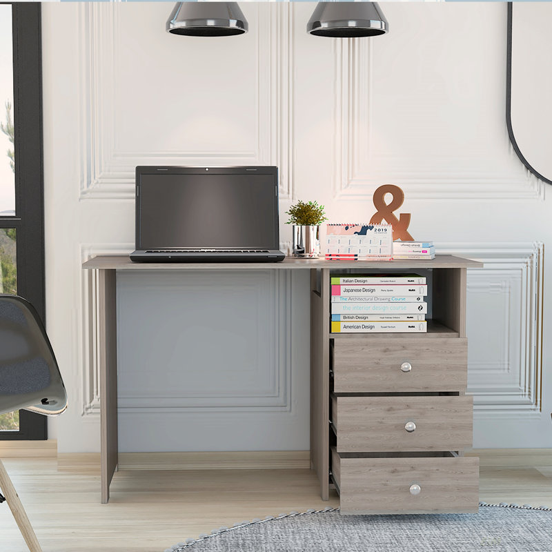 Bureau d'écriture, trois tiroirs, une tablette (bureau)