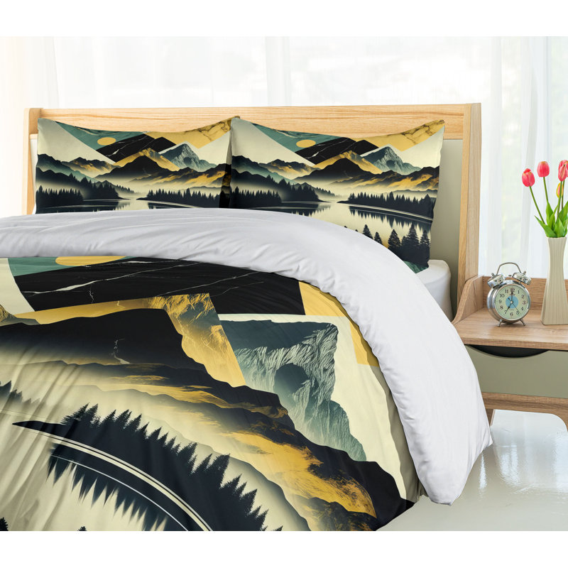Lake Duvet Cover, Queen Duvet Cover + 2 Standard Shams