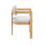 Chaise d'appoint rembourrée en bois avec accoudoirs-114201773
