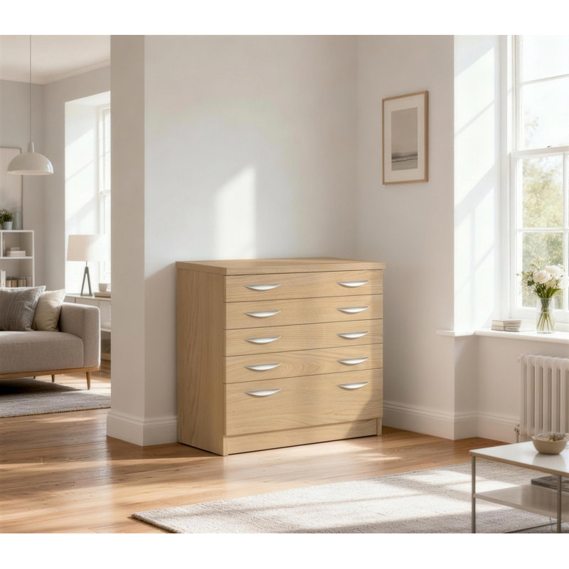 Barcomb 85 cm W 5 -Drawer Mobile Filing Cabinet, Classic