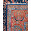 Tapis unique noué à la main Raffin - bleu, 10 pi 0 po x 13 pi 8 po Raffin