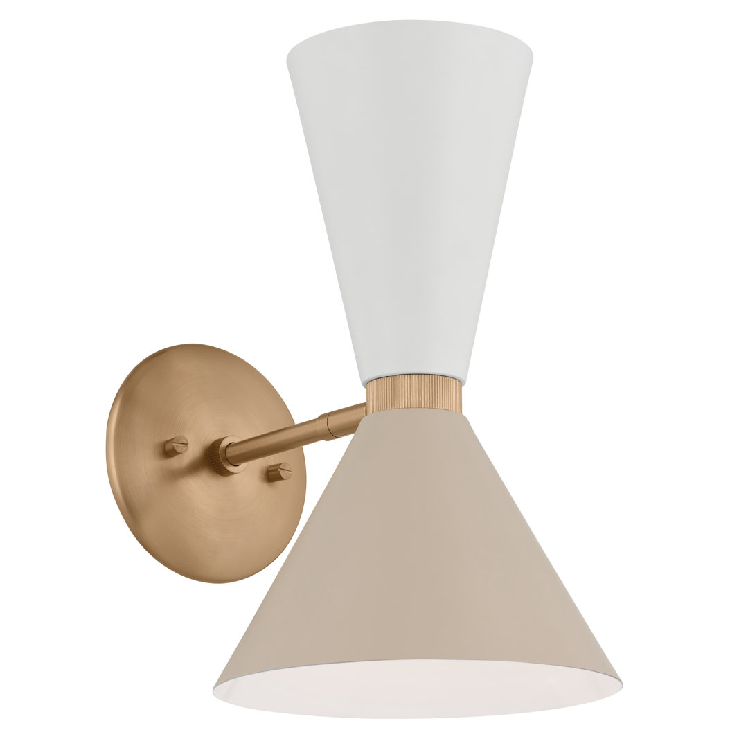 Asimina Steel Armed Sconce Everly Quinn Shade 