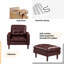 Canapé moderne en cuir et repose-pieds pour salon Hote-1194837309