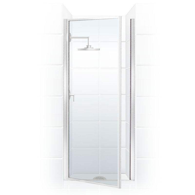 Legend Series - W x 68'' H Door Framed Shower Door with No, Brite Silver (Chrome), Clear