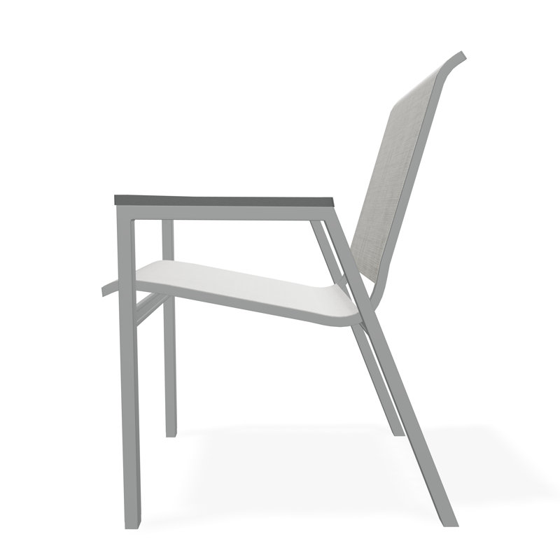 Bazza Outdoor Dining Chair, Smoke, Graphite